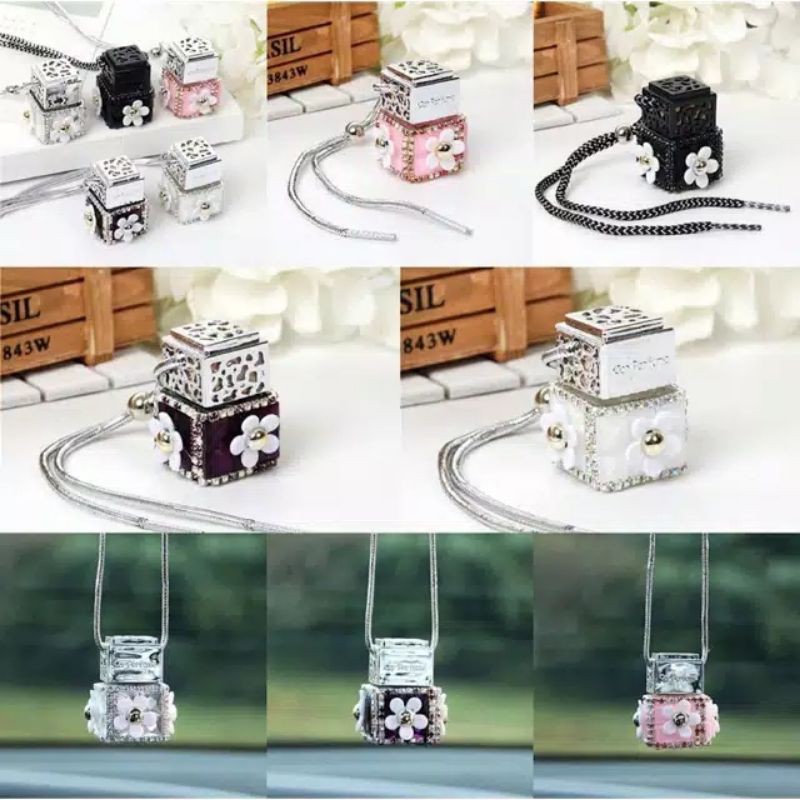 gantungan spion mobil  blink gantungan spion kaca mobil parfume bottle wangi bottle bunga lily