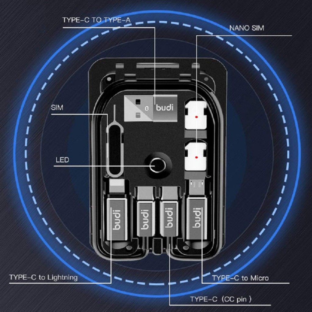 Kabel Data Set All in One plus Wireless Charging Multicable Box