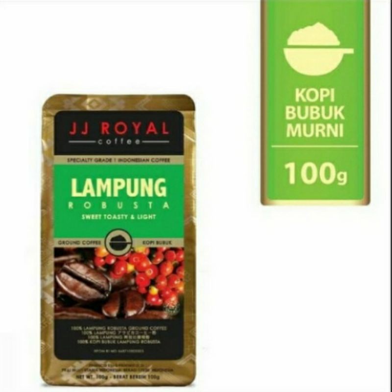 

JJ ROYAL Lampung Robusta Coffee Ground/Bubuk Kopi 100 gr