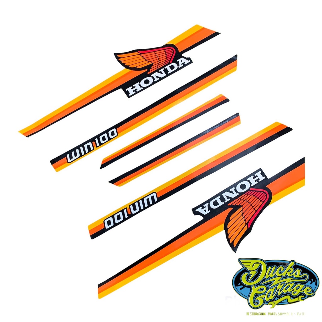 striping sticker stiker list body honda win 100 custom