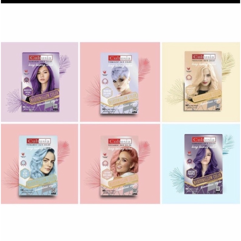 CULTUSIA Marshmallow Color 30 ml Cat Rambut Pewarna Rambut Keren