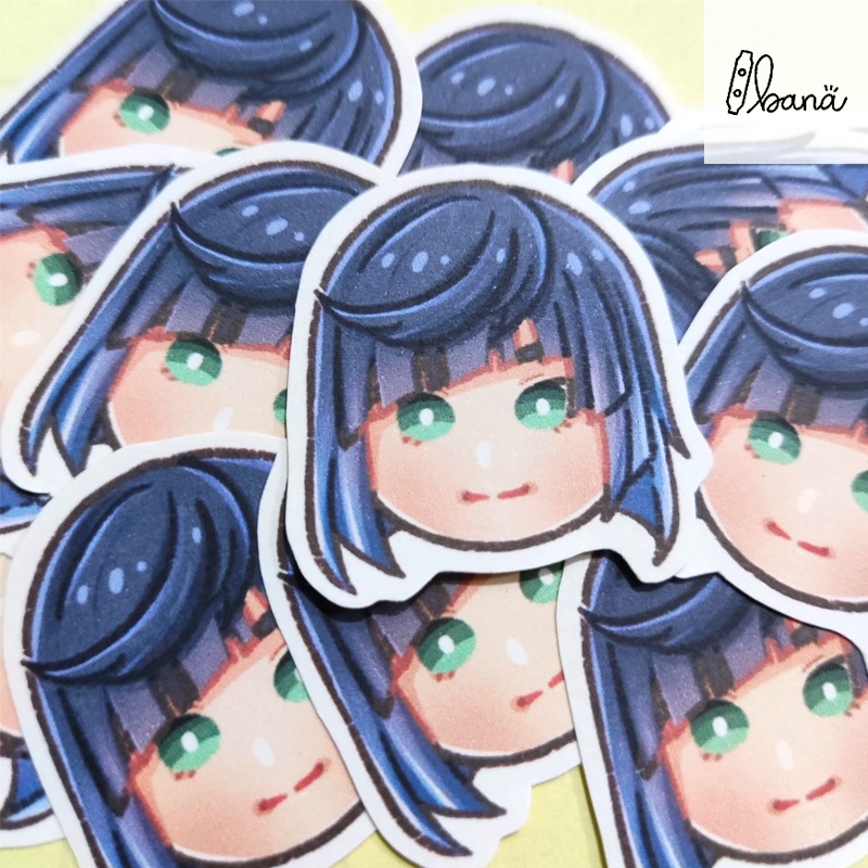 

Stiker YELAN Genshin Impact (isi 4 pcs) Non-Waterproof Stiker Mini | BANA