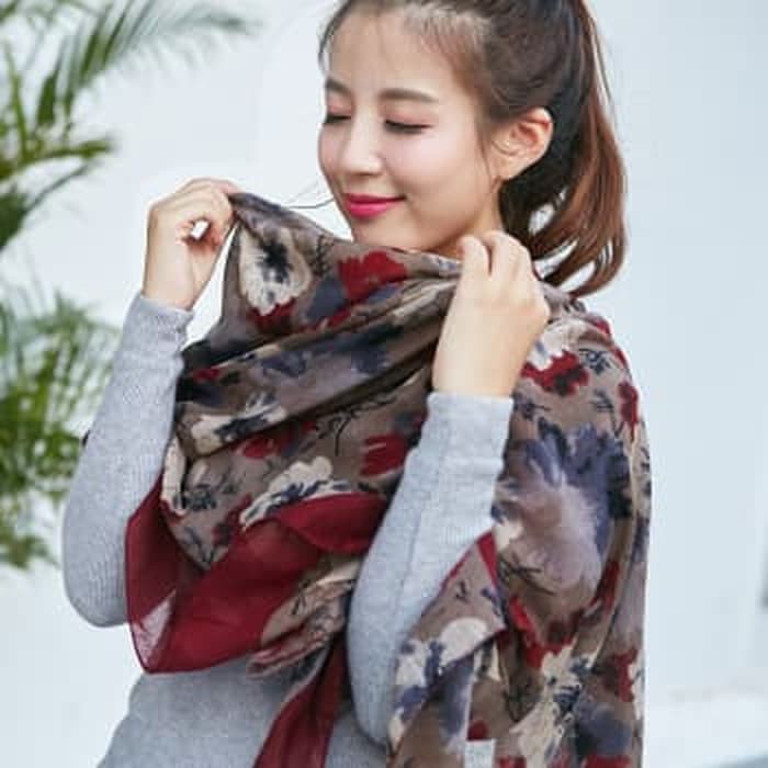 Selendang Leher Selendang Batik Scarf Syall Wanita Syal Leher 818-285