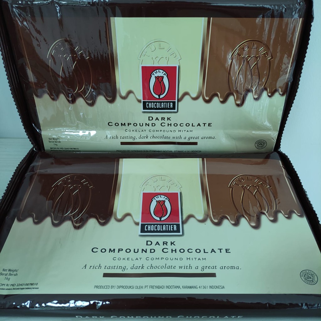 

TULIP Dark Compound Chocolate (DCC) Kemasan 1Kg Dark Cokelat