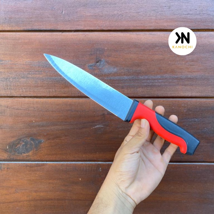 Professional Chef Knife 7 Pisau Dapur Stainless Steel Merah Hitam