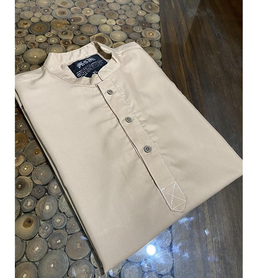 Serbuuuu.. Baju Koko Muslim 1 Set Setelan Atasan + Bawahan Celana Qurta Pakistan Lengan Panjang Pria