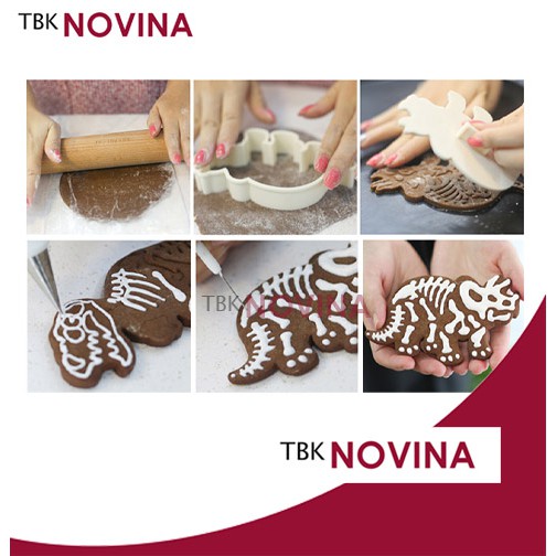 CETAKAN KUE DINOSAURUS TRICERATOPS/ COOKIE CUTTER DINO / STEGOSAURUS/ CETAKAN KUE KERING ROTI FONDANT