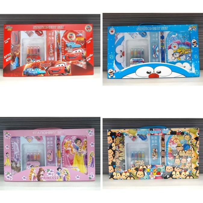 

cusss order] Alat tulis set cars, princess, doraemon, tsum-tsum