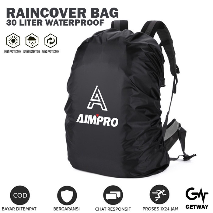 Rain Cover Bag Aimpro 60L Raincover Carrier Ransel Tas Gunung Keril - 30 LITER RANDOM