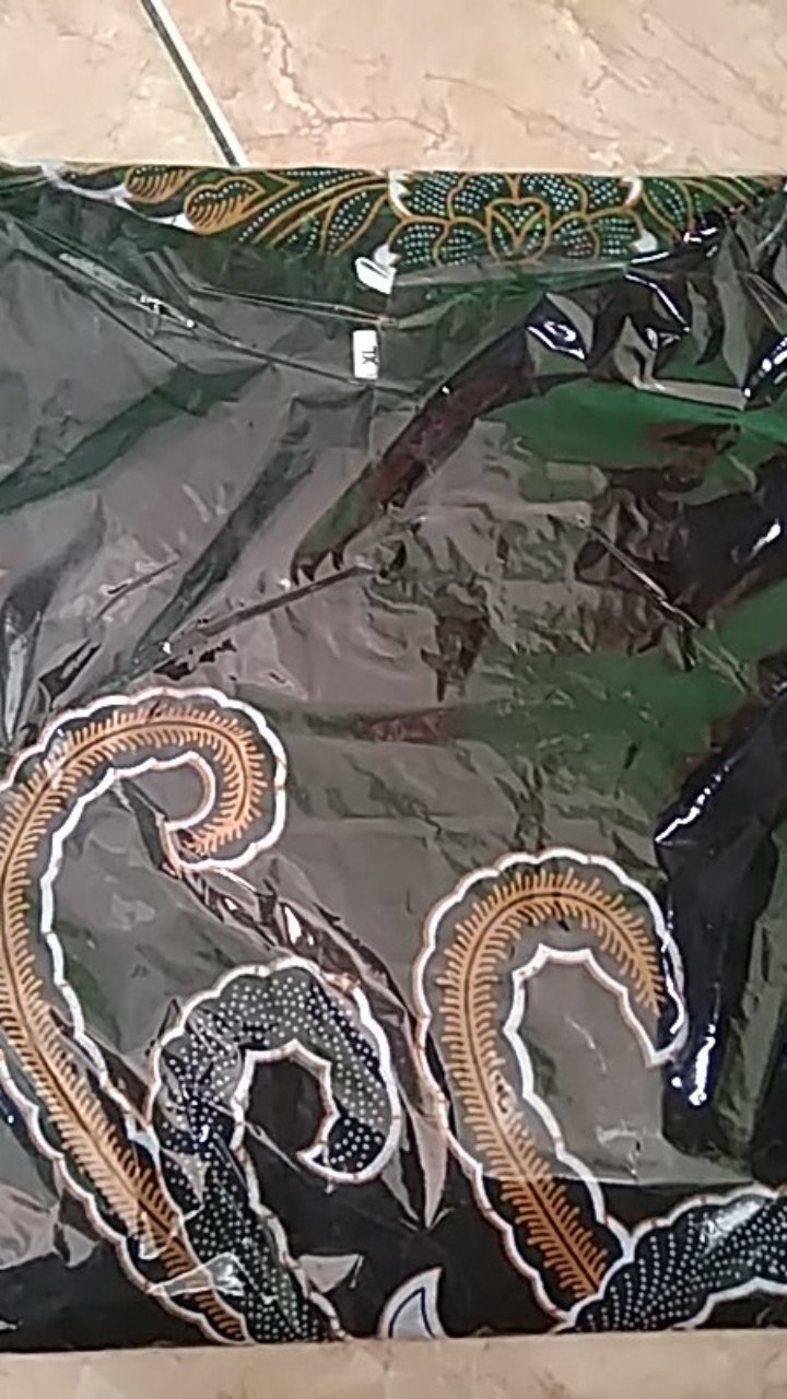 Tey-17 Batik Wanita Asj Sa Hrb026 Kenongo Kemeja Tosca Pendek