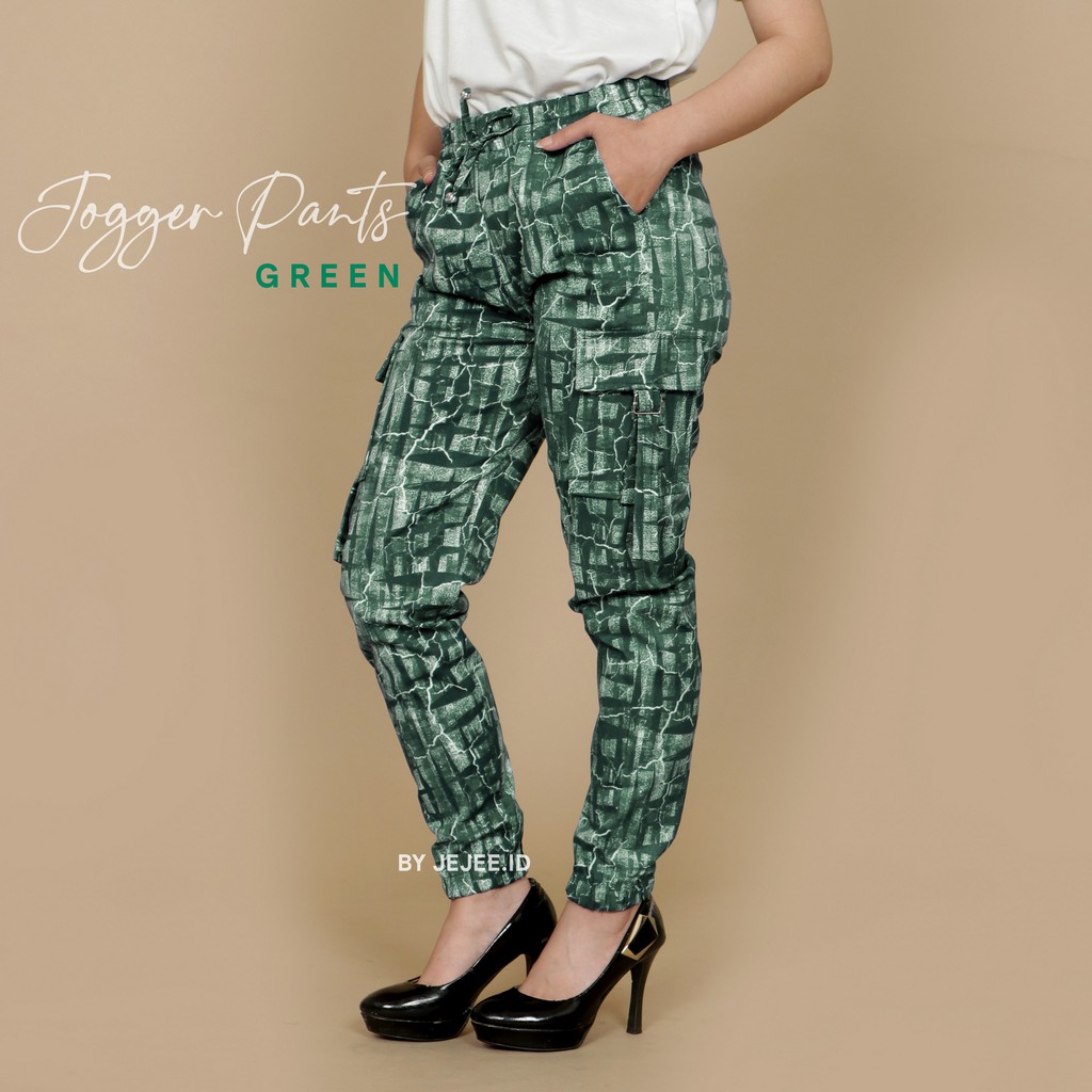 Celana Panjang Joger Wanita Abstrak Jogger Pants Cargo