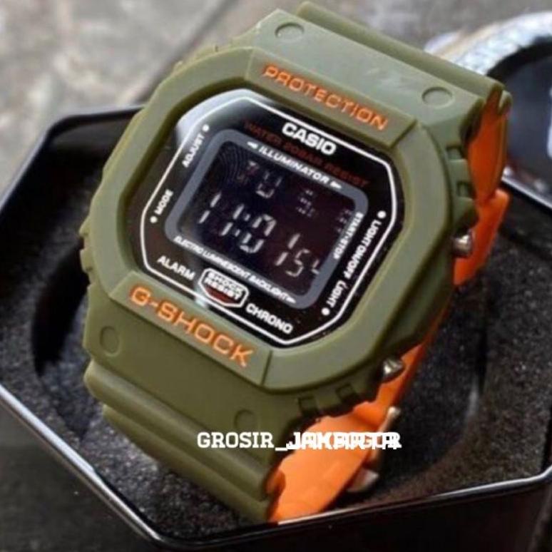 J4W** JAM TANGAN CASIO G-SHOCK GLS-5600 DT FULL BLACK DW-5600 YELLOW ETC.. HIJAU ARMY BLUE NAVY New