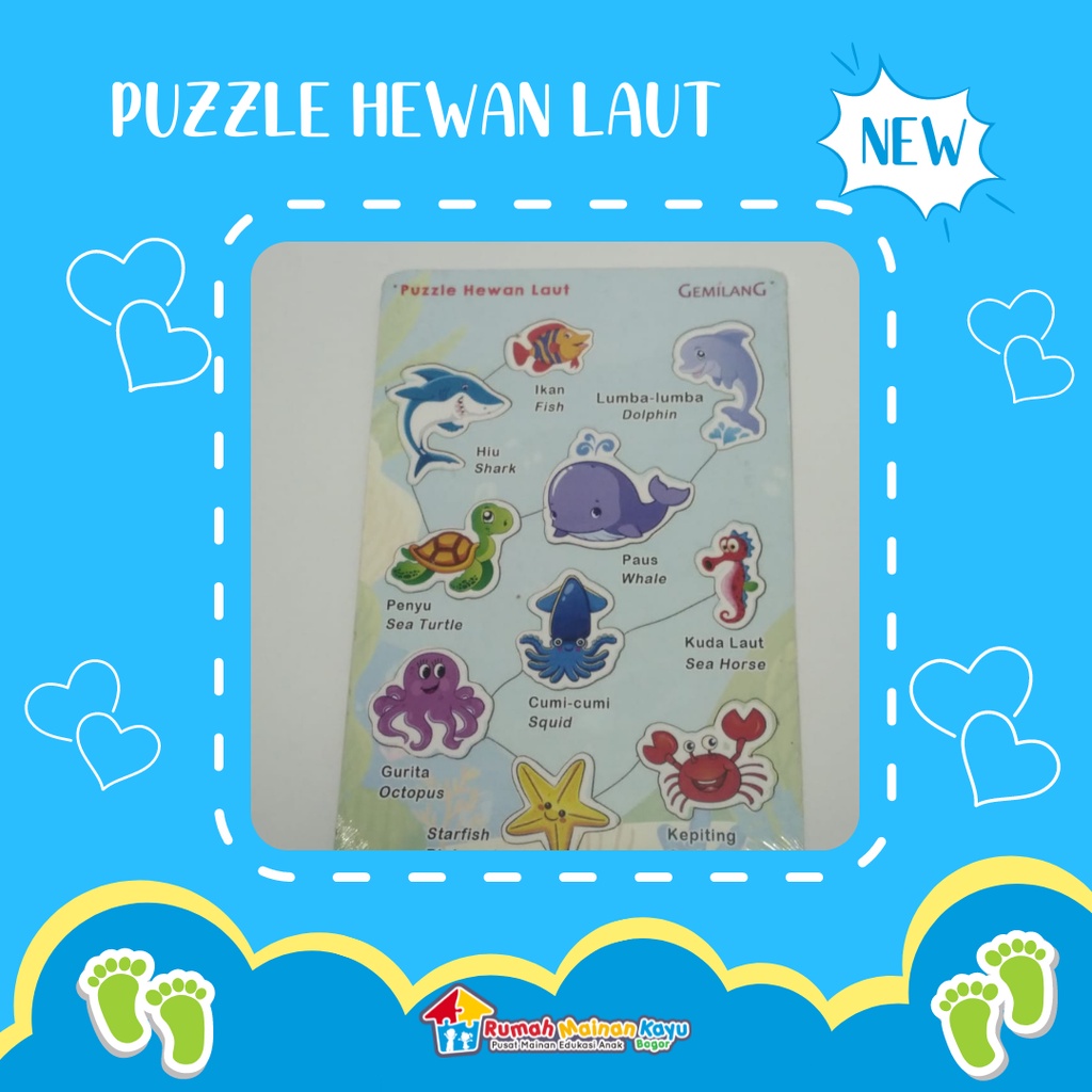 Mainan Puzzle Hewan Laut