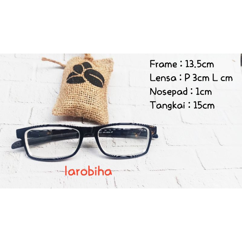 kacamata minus kotak frame kecil pegas ngeper frame korea
