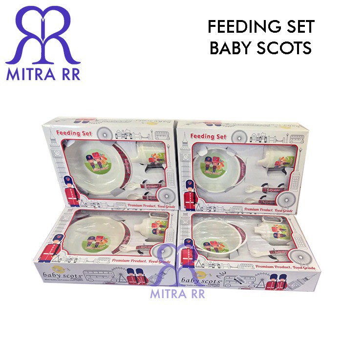 Baby Gift Set Feeding Set Baby / Alat Makan Bayi Anak Baby Scots FS003 FS004 FS005