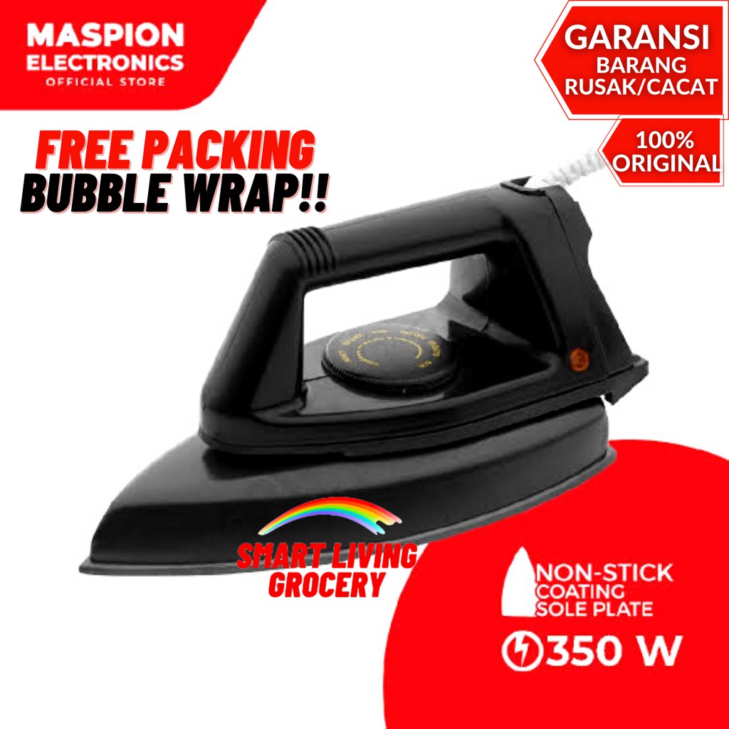 Setrika Listrik Maspion Ex 1000 Alat Gosok Setrikaan Pelembut Perapi Baju Pakaian Perlengkapan Rumah Shopee Indonesia