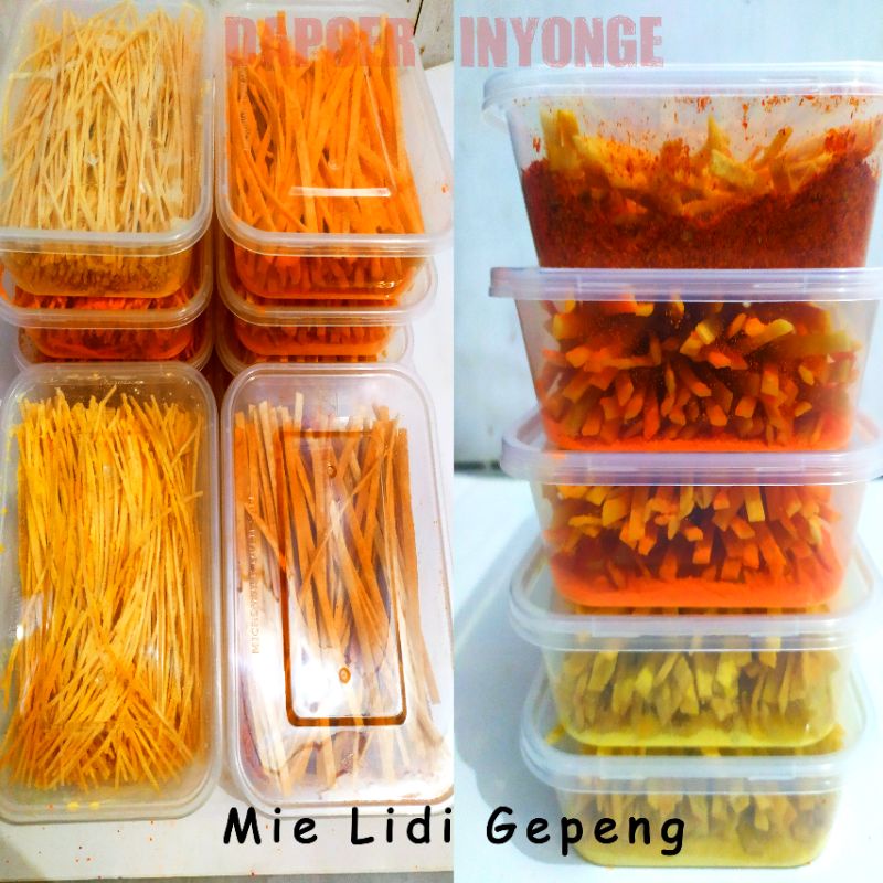 

Mie Lidi Gepeng Kemasan Box Berat 100gr Termurah