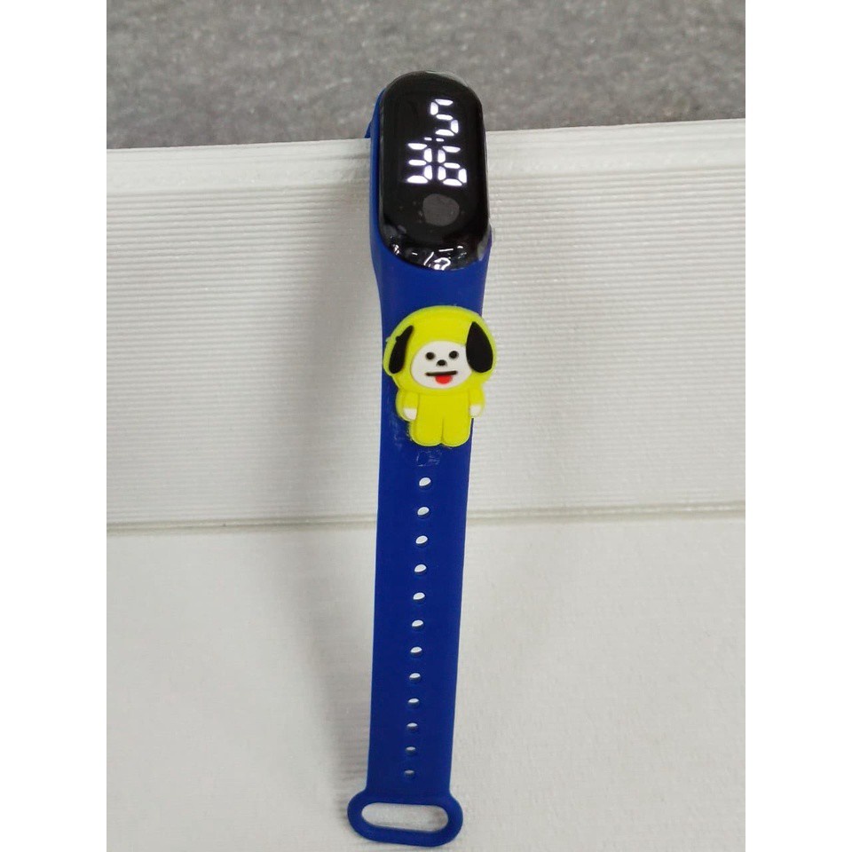 Brgunik - Jam Tangan Elektronik Led Anti Air Bahan Silikon Untuk Anak / Jam Tangan Karakter JT027-YELLOW CHIMMY