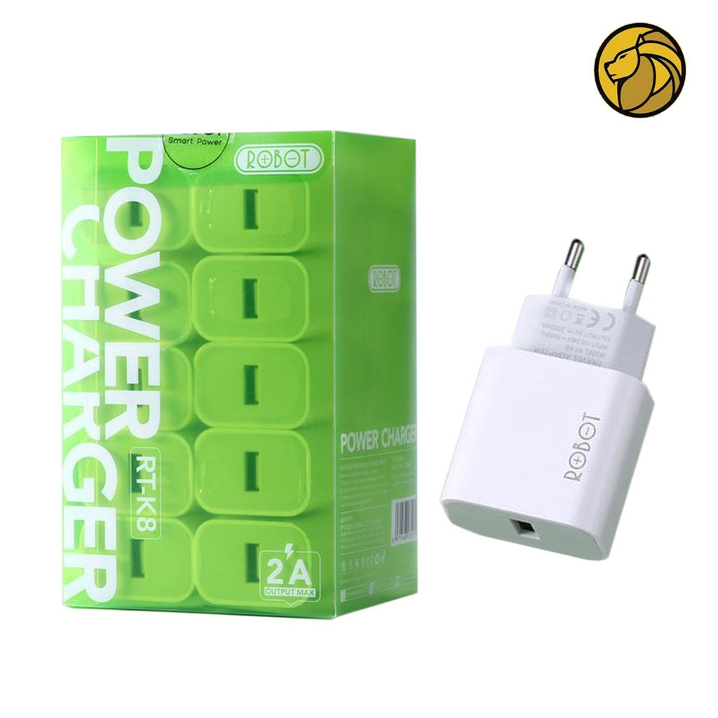 Batok Charger Robot 2,4A RT-K6 - RT-K8 Plus Dual Port USB