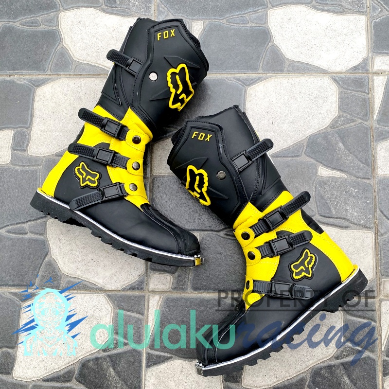 Sepatu Trail Motocross X Lokal Boots Riding SV Premium Quality with Safety Protectors - 007