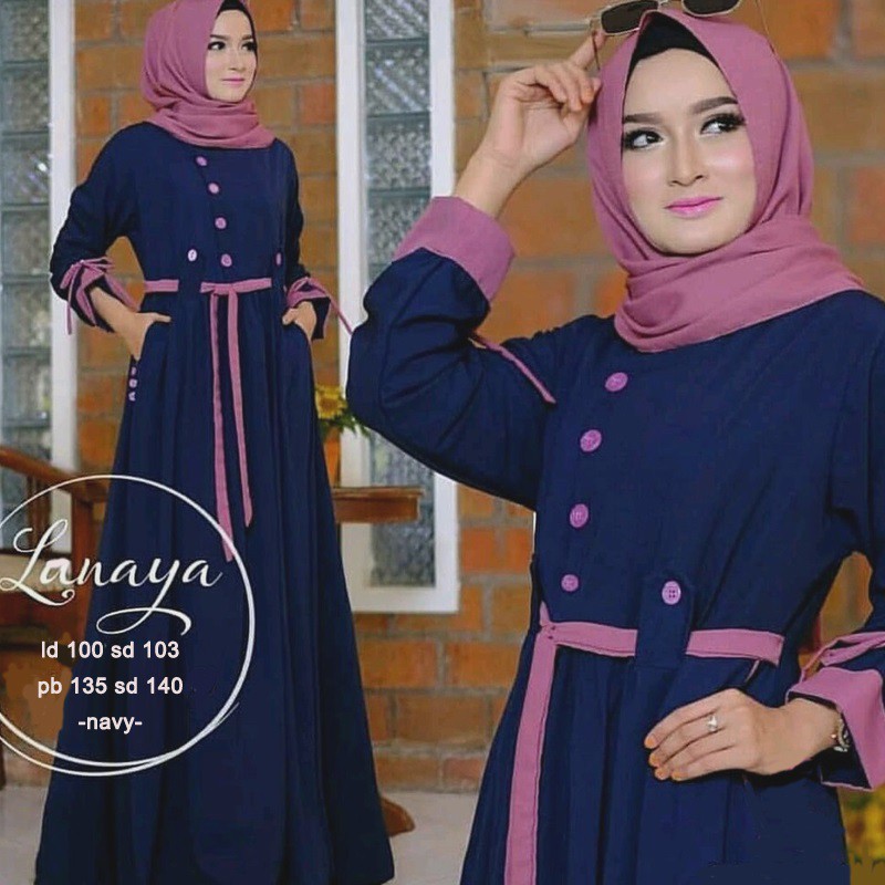 Baju Gamis Wanita Terbaru Lanaya Maxy Dress