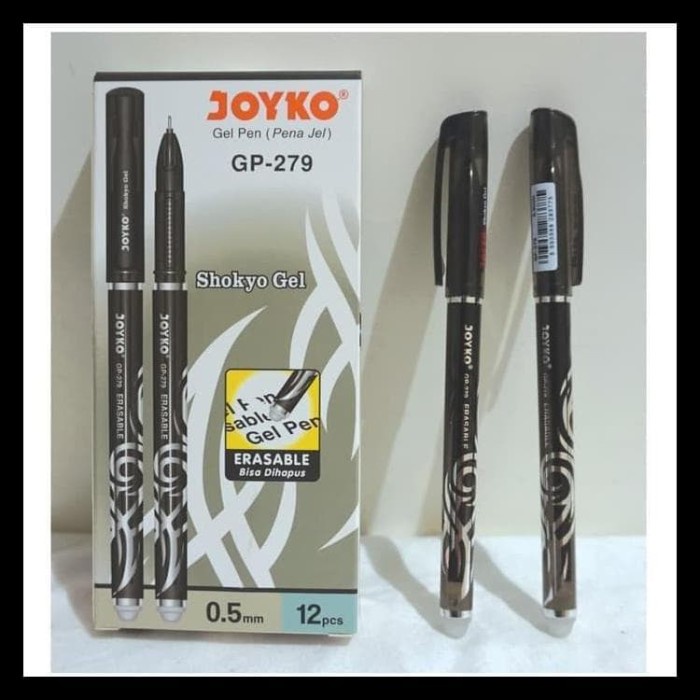 

PULPEN PENA GEL BISA DIHAPUS | BOLPOIN JOYKO ERASABLE SHOKYO GEL GP-279 WARNA HITAM