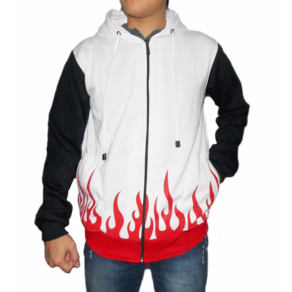 Jaket Yondaime Hokage Putih - Jaket Naruto Yondaime Hokage Putih - Sweater Hoodie Pria - Jaket Anak