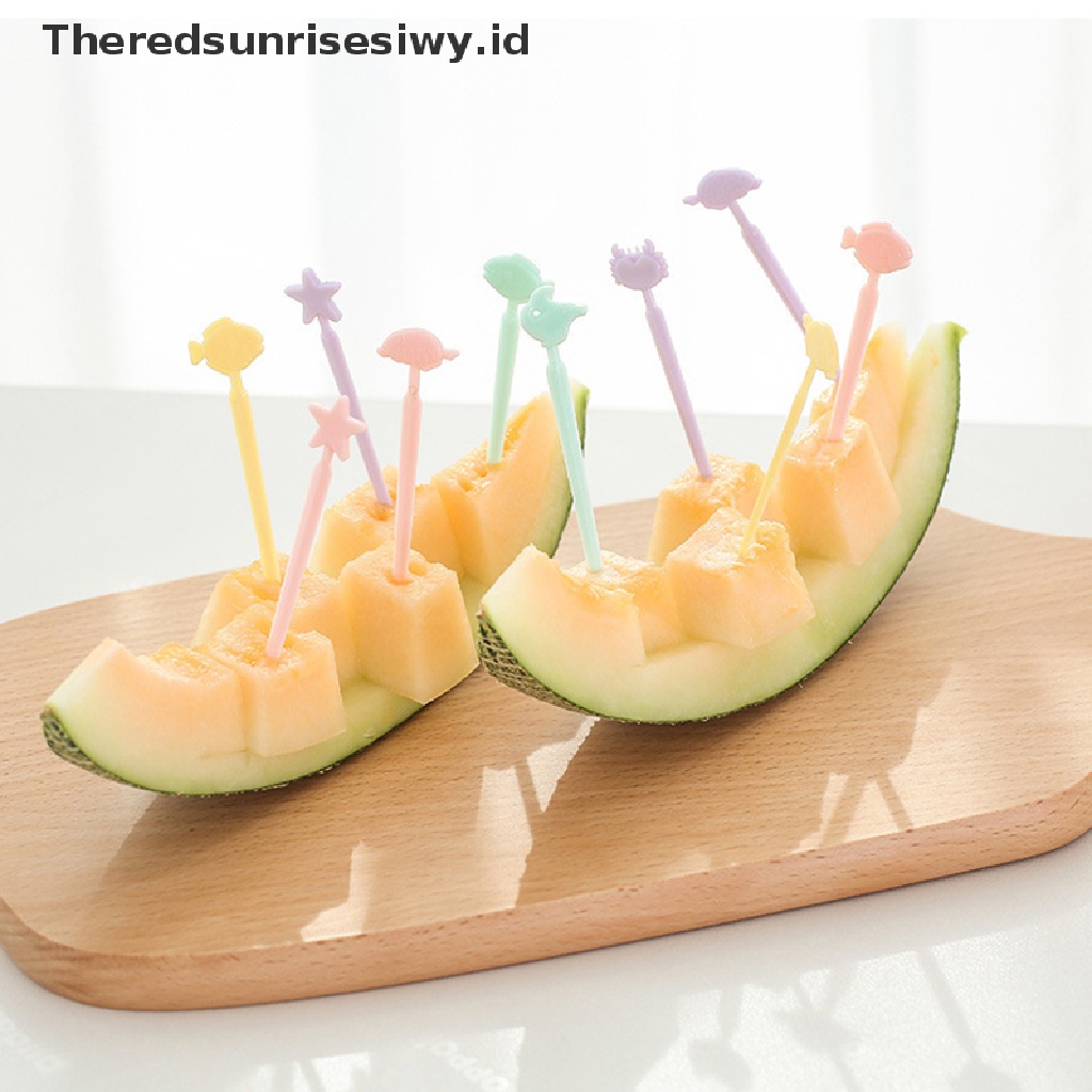 # Alat Pemotong Buah # Garpu Buah / Dessert / Bento Mini Warna Permen Untuk Anak