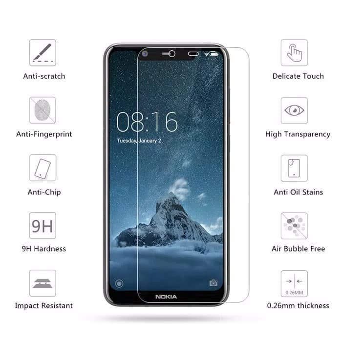 Tempered Glass 2.5D Nokia 5.1 Plus / Nokia X5 Anti Gores Screen Guard