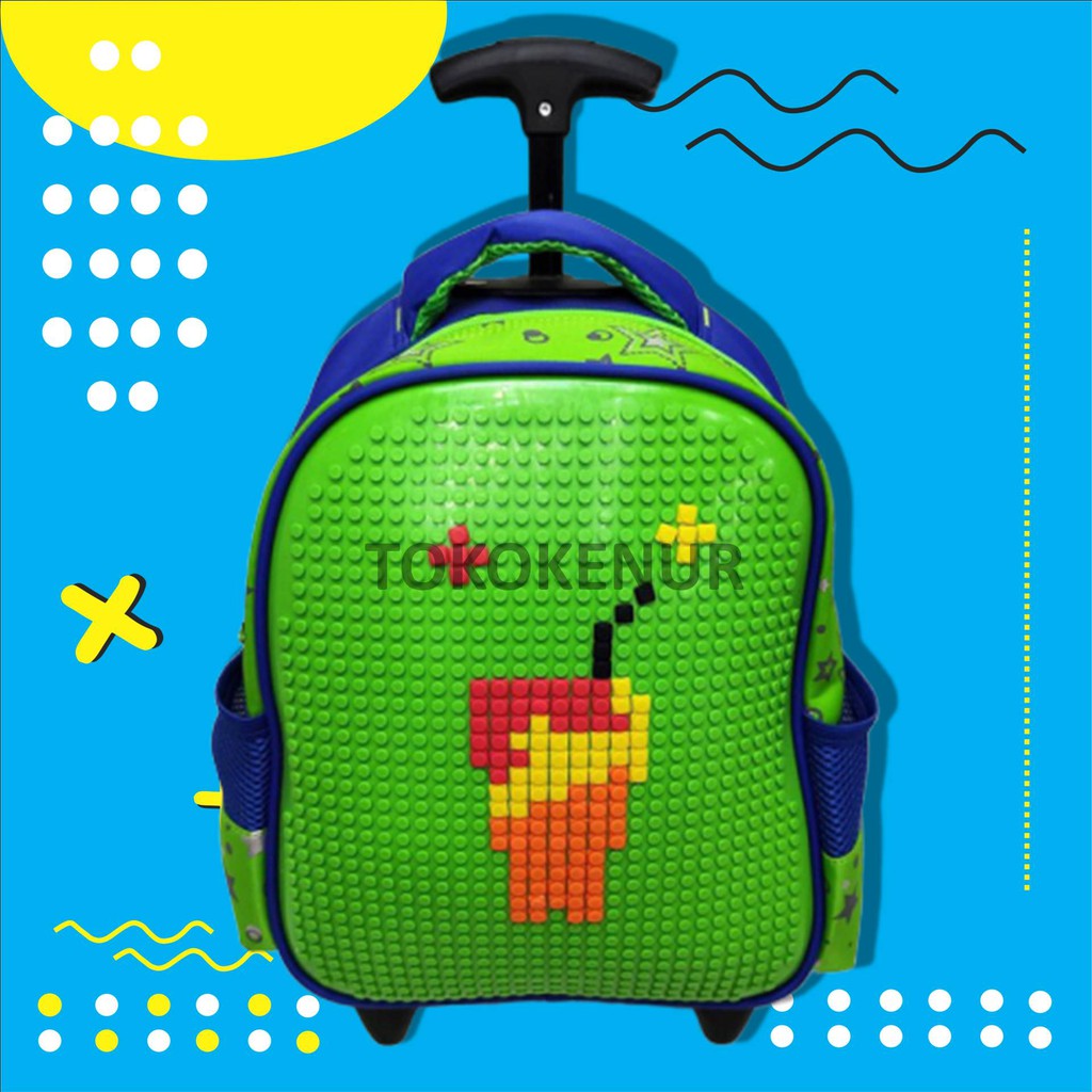 V82W9 TAS TROLI ANAK SET 4 IN 1 SOFIA 6D KOPER SEKOLAH IMPOR KIDS TROLLEY TROLY TROLL X7357O SMI