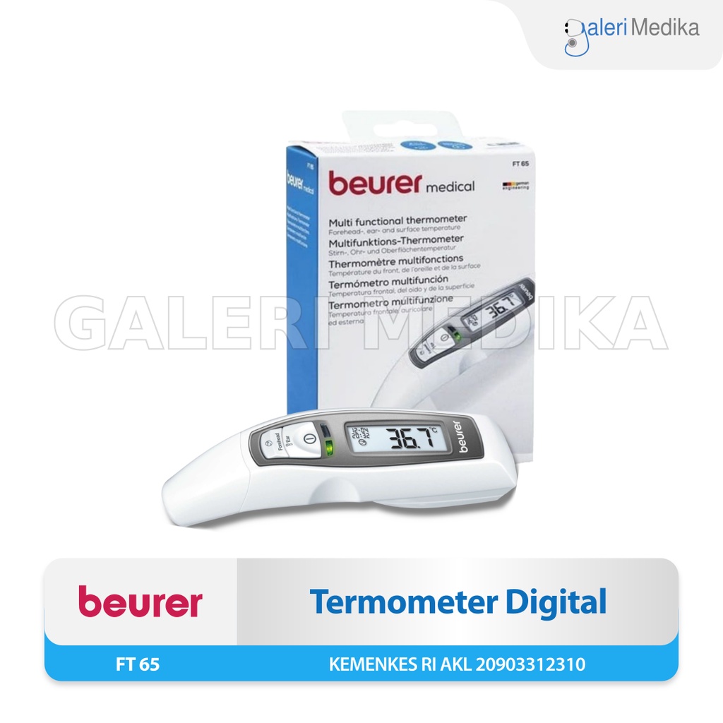 Beurer FT65 / FT-65 / FT 65 Termometer Instan Infrared - Untuk Kepala, Telinga, Badan, dan Benda