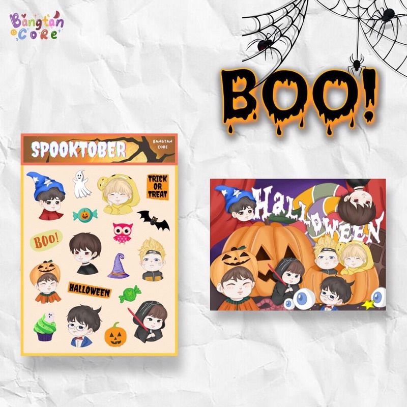 SPOOKTOBER EDITION // BTS CHIBI STICKER