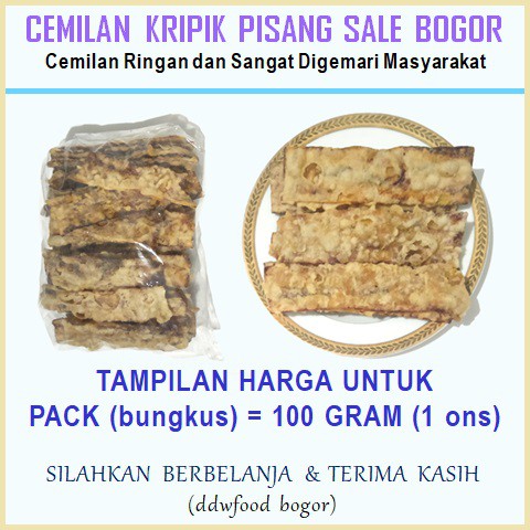 

CEMILAN KRIPIK PISANG SALE BOGOR (TIPIS, KERING, RENYAH, GURIH DAN MANIS)