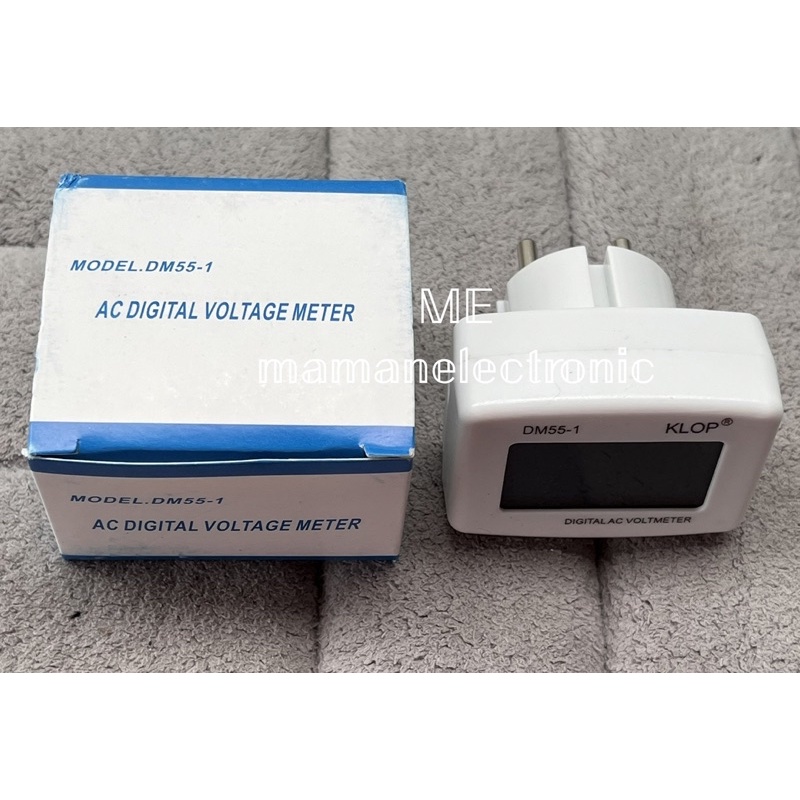 Voltmeter AC Volt Meter 220V Plug EU Alat Ukur Tegangan Listrik Plug and Plat Langsung Colok