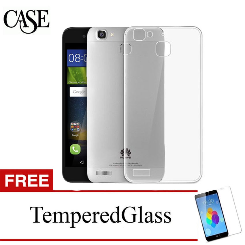 Case for Huawei GR3 2015 - 5.0 inch - Clear Soft Case + Gratis Tempered Glass