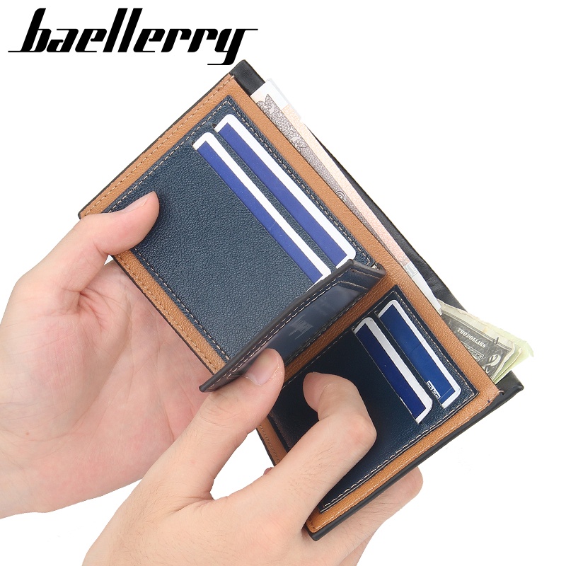 BAELLERRY D0032 Dompet Pria Bahan Kulit PU Leather Premium WATCHKITE WKOS