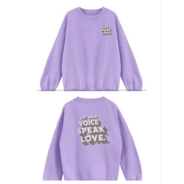 S - XXXXXL(6XL) Sweater LET YOUR VOICE SPEAK LOVE Korean Style BIGSIZE JUMBO OVERSIZE Jaket Hoodie Pria Wanita Sweatshirts Loose Long Sleeve