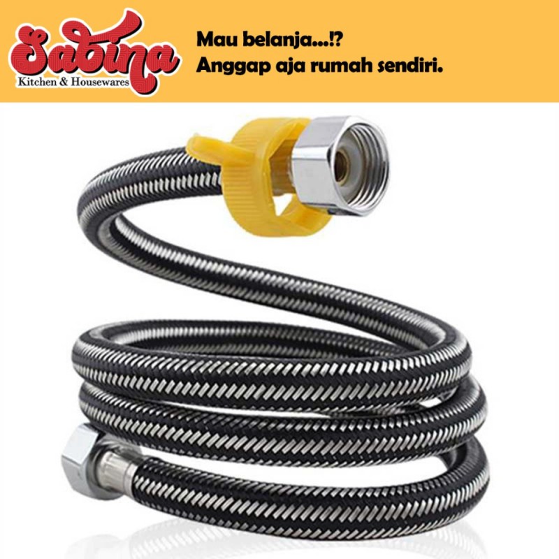 Selang Shower Fleksibel Hose Stainless Steel 50-100cm