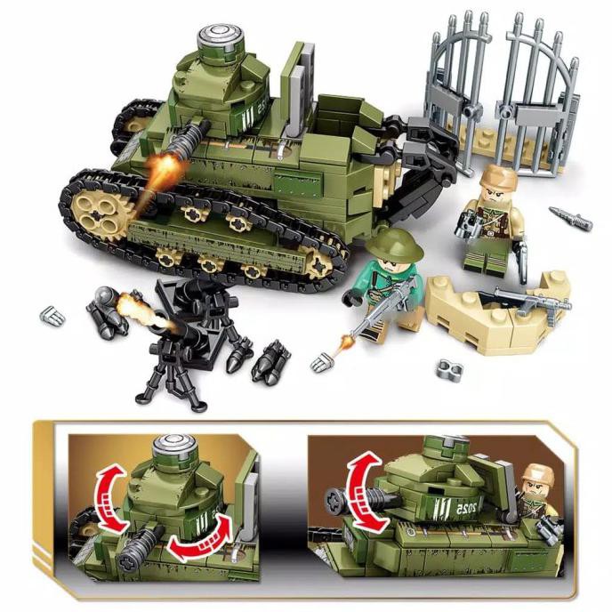 Lego City Army Soldier tentara militer war Tank military Minifigures (Kode 009))