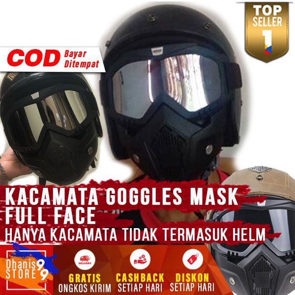 Kacamata Goggles Murah Topeng Motor Retro Windproof Terbaru Kacamata Helm Cross Terbaik Anti Debu