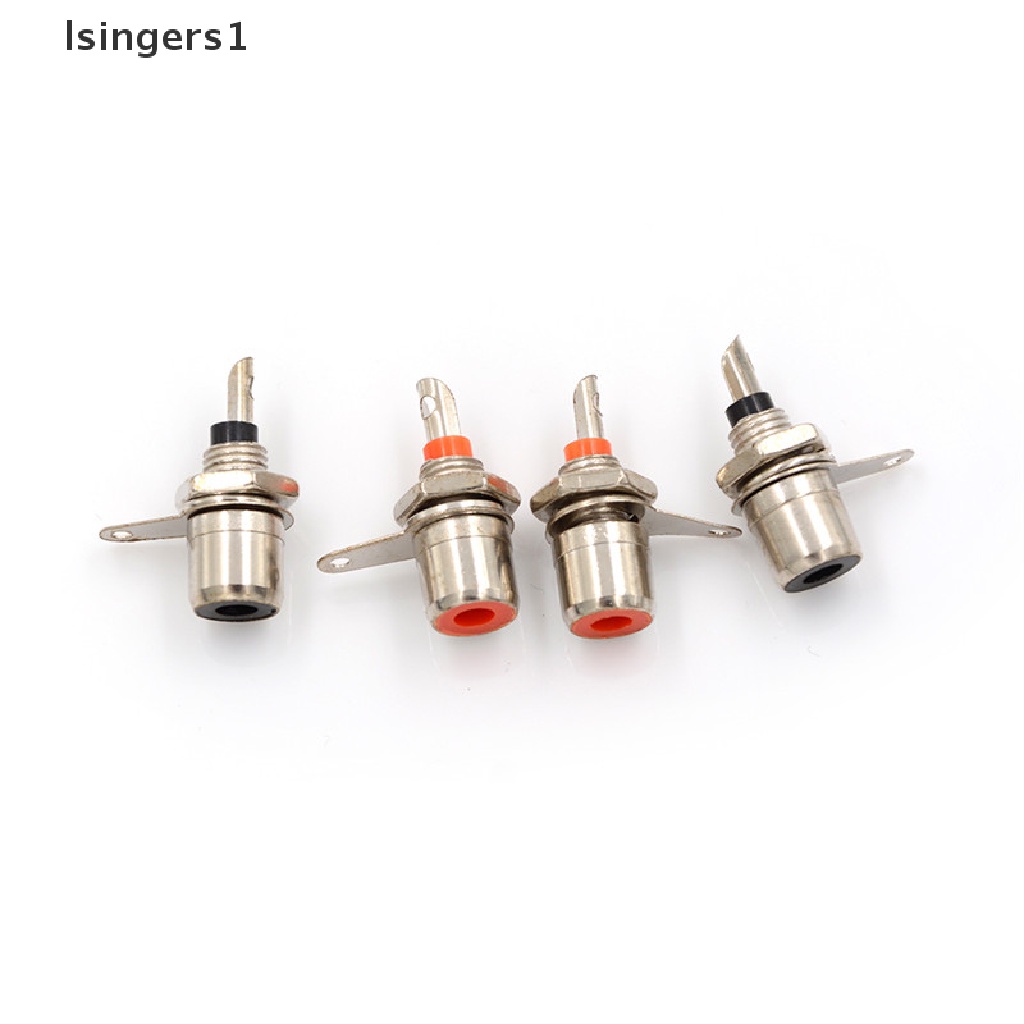 (lsingers1) 4pcs Konektor Soket RCA Female Bahan Metal