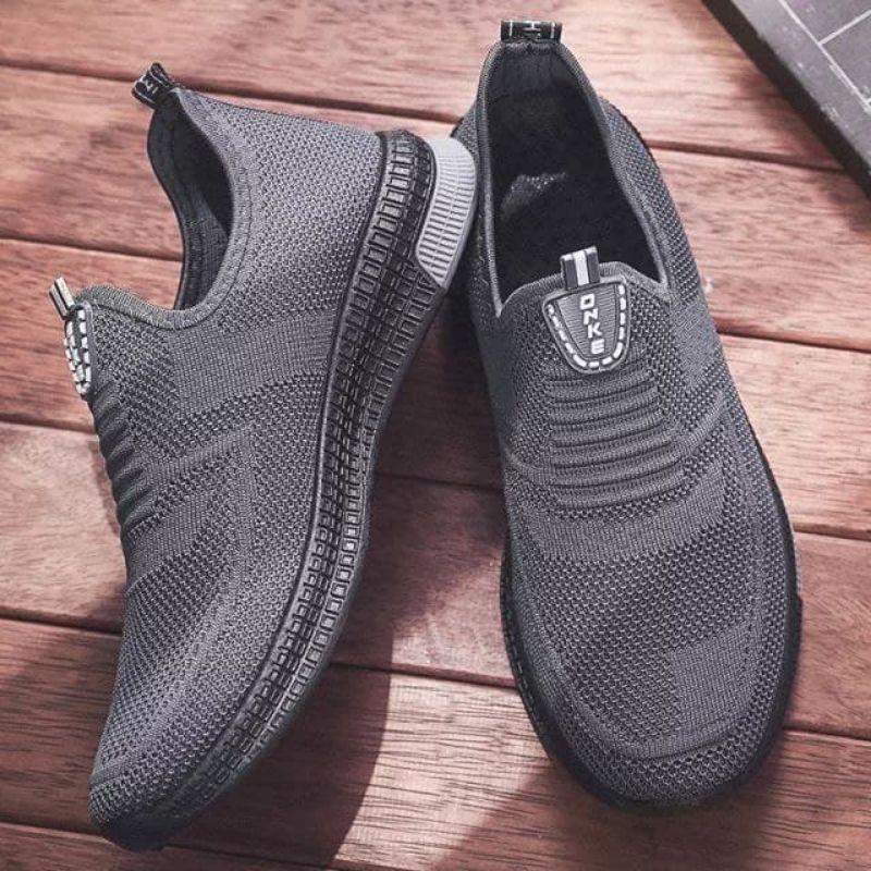 [878] [bisa COD] [Ongkir Murah] Shoes Sport Sneakers Slip On || Sepatu Tanpa Tali Pria Casual Style 