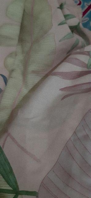 Sprei Katun Jepang Import Tropical Kombinasi S 119 - Kuning Hijau - Monstera