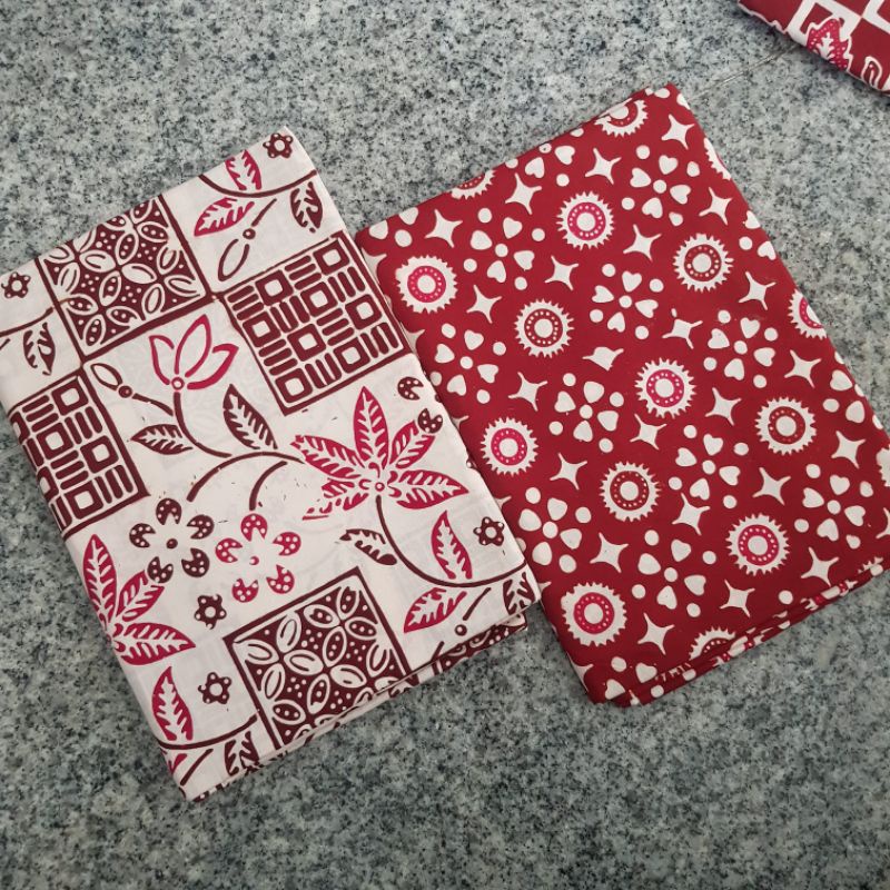 Kain Batik Cap Wonogiren Premium Merah Maroon Batik Solo Part 1