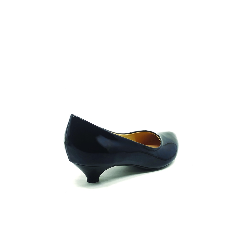 Workswell Sepatu Kerja Wanita Low Heels 3cm  6808 Black Glosy.