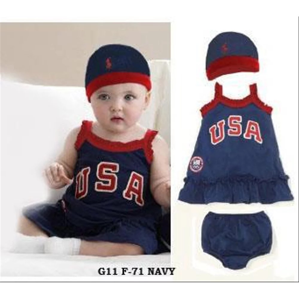 Dress Baby POLO RALPH USA NAVY