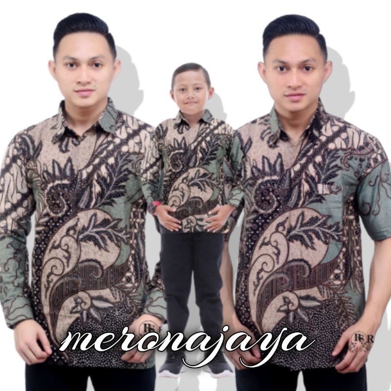 TERBARU Couple sweet || couple batik ayah dan anak cowok BATIK KATE IJO