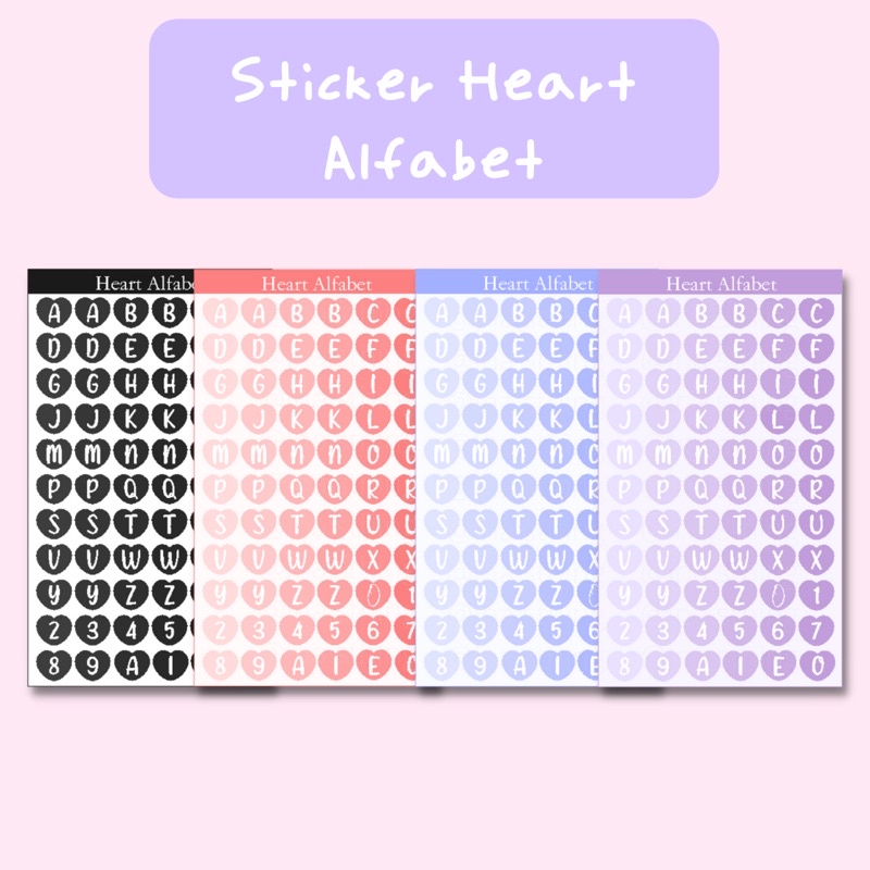 

Sticker Heart alfabet / Sticker Deco