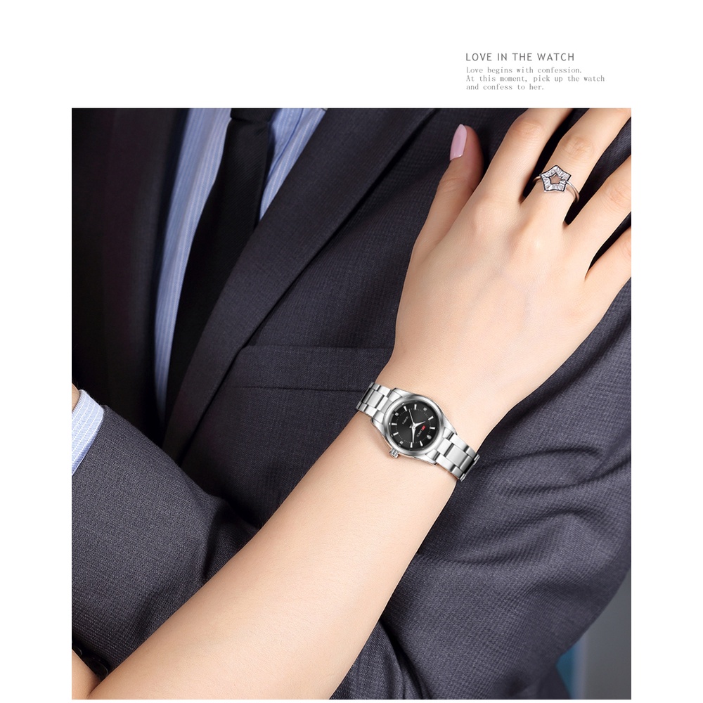 Jam Tangan Wanita ARLANCH Fashion Stainless Steel Quartz Original Tahan Air Watch + Kotak Gratis