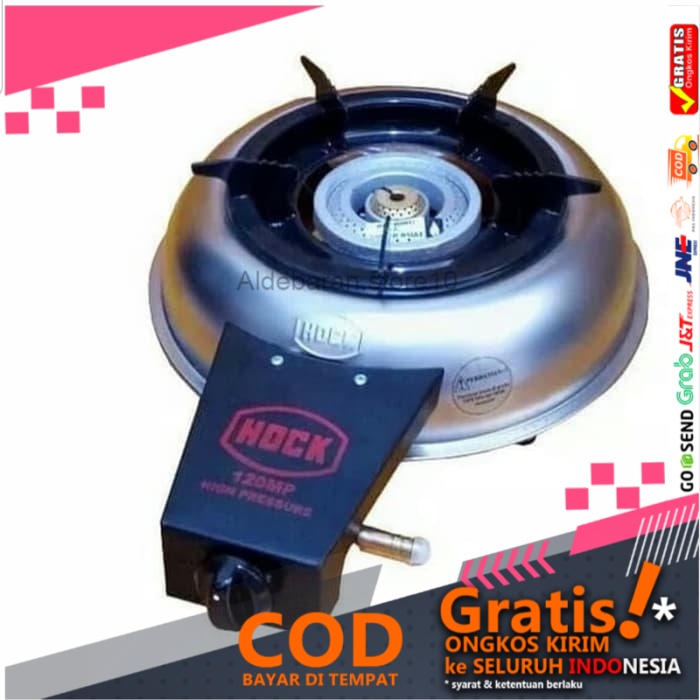 Kompor Gas Api Besar 1 Tungku HOCK Mutiara Pro 120 MP High Pressure ald21